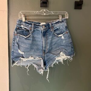 Curve Love High-Rise Denim cutoffs